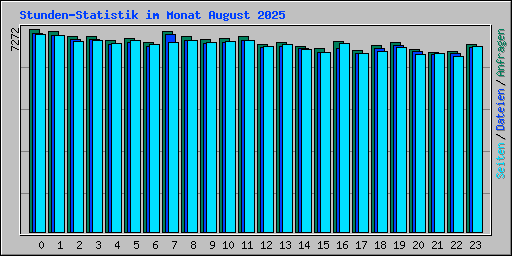 Stunden-Statistik im Monat August 2025